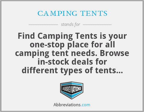 camping tents - Find Camping Tents is your one-stop place for all camping tent needs. Browse in-stock deals for different types of tents for camping.